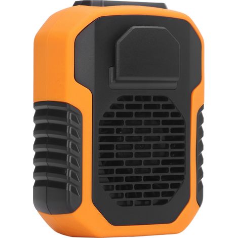 Mini ventilateur de taille avec cordon, chargement USB, batterie 6000 mAh, 5 V CC, 2 A, 3 vitesses, à pince pour le corps, orange. (1/5)