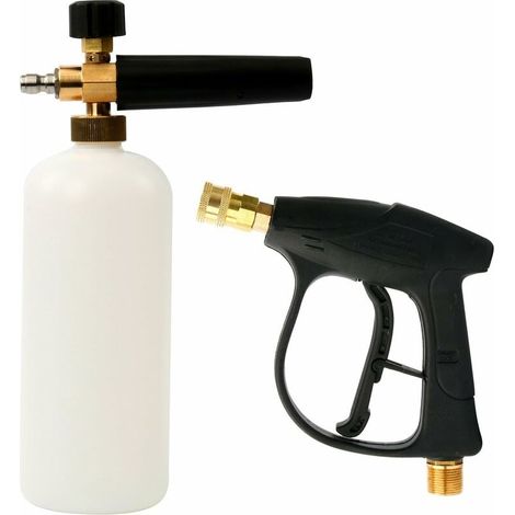Pistolet à mousse de neige Lance en mousse Nettoyeur haute pression pour le lavage de voiture Canon à mousse de neige (avec pistolet à lance en mousse) (1/5)