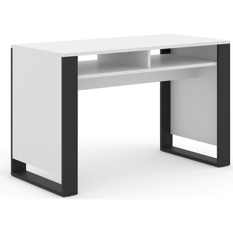 Escritorio 2 compartimientos Gani Blanco y Negro (1/5)