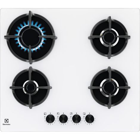 ELEC Egg64272w Piano Cottura Gas 60 Cm 4 Fuochi Bianco Vetro (1/5)