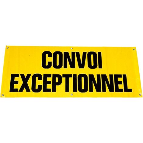 Panneau Convoi Exceptionnel - Tissu - 1200 x 400 mm - Calicot souple Classe B