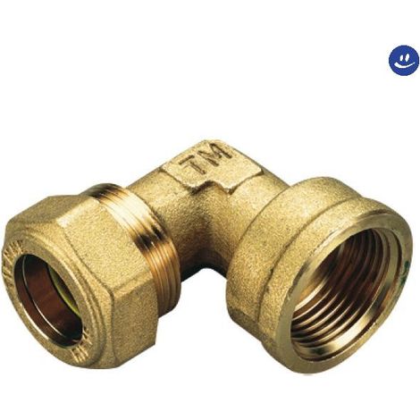 Raccordo curvo femmina per gas con tenuta o-ring per tubo rame modello 1350 3/4 ø18 TIEMME