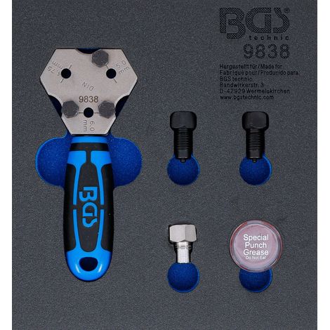 BGS  Inserción  para  carro  de  herramientas  1/6:  Herramienta  para  abocardar  DIN  4,75  /  5  /  6  mm  -  9838 (1/4)