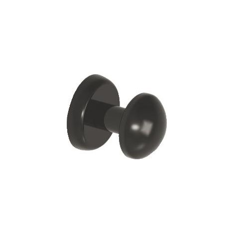 Patère magnétique ronde, noire pour sèche-serviettes