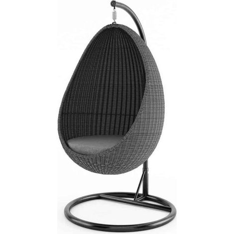 Sedia sospesa - Swing KOKON 105x197 Oltre royal gray technorattan Homms (1/5)