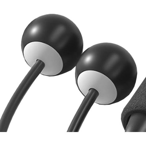 Corde à sauter sans fil avec poignée lestée et revêtement en mousse confortable, légère et idéale pour l'entraînement et le fitness (noire). (1/5)