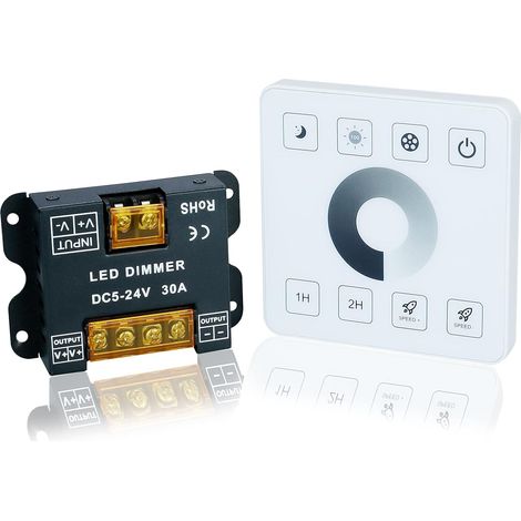 Variateur de Lumiere LED avec RF Tactile Télécommande, DC 5V-24V 30A (1/5)