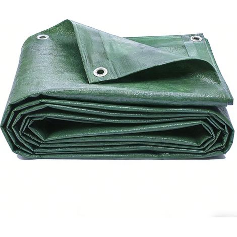 Outsunny Telo Impermeabile 6x8m, PE Resistente, 90 GSM