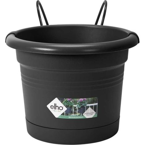 Elho Green Basics Balcony Potholder All-in-1 Living Black Rotondo (1/5)