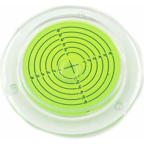 Niveaux à bulle Niveau à bulle circulaire rond à bulle avec trous de fixation pour camping-car, Vert, 100mm (1/4)