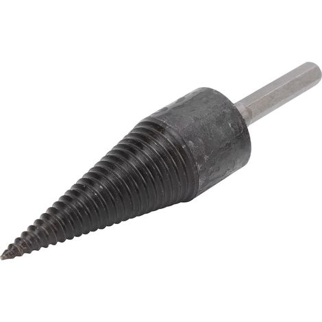 Brennholzbohrer, schwarzer Sechskantschaft, Stahlbohrer, Bohrzubehör für Holzspalter, 32 mm (1/5)