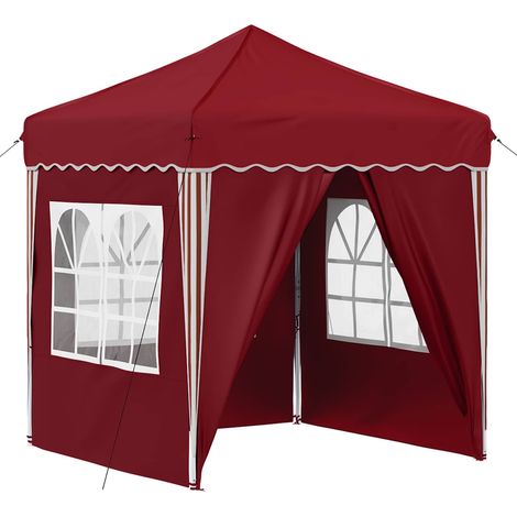 Pop-up Partyzelt 195 x 195 x 245 cm Bordeauxrot Oxford-Stoff vidaXL