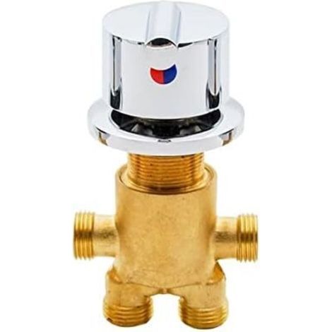 Robinet Baignoire Mélangeur De Bain Robinets De Douche Salle De Bains Robinet Eau Chaude Froide En Laiton Massif Mitigeur Robinet Trou Feuille Poignée Mélangeur (1/5)