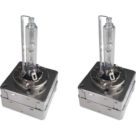 2 Pezzi Lampada Hid Xenon D3S 6000K 42V 35W 3600 Lumen Base Metallo