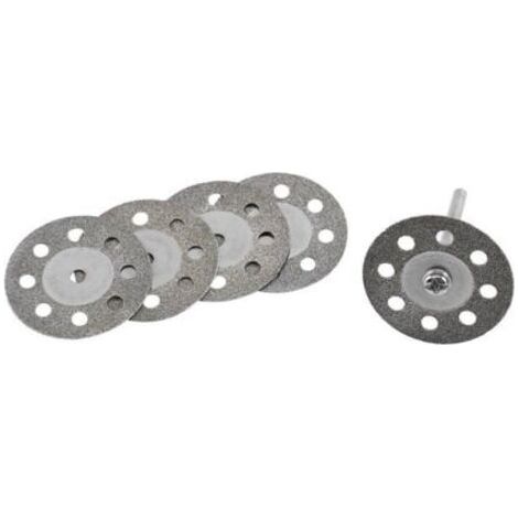 CSPARKV Lot De 10 Disques diamant Dremel, Disque dremel, Disques De Coupe Diamant 30 Mm 8 Trous, Disques diamant Avec 2 Mandrins, Mini Disques à Tronçonner Découpe Pour Outils Rotatifs