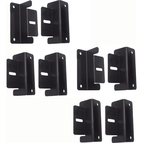 Lot de 8 supports de panneau solaire noir , Supports d'angle Z de aluminium robuste , Support de module PV avec vis et écrous , Support de panneau solaire résistant aux (1/5)