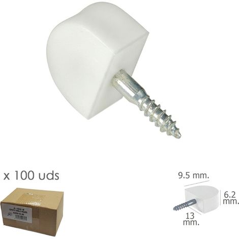 Supporto per mensola con vite piccola, bianco (scatola da 100 unità)