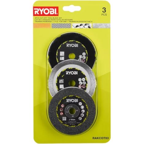 kit 3 dischi per smerigliatrice ryobi 76 mm