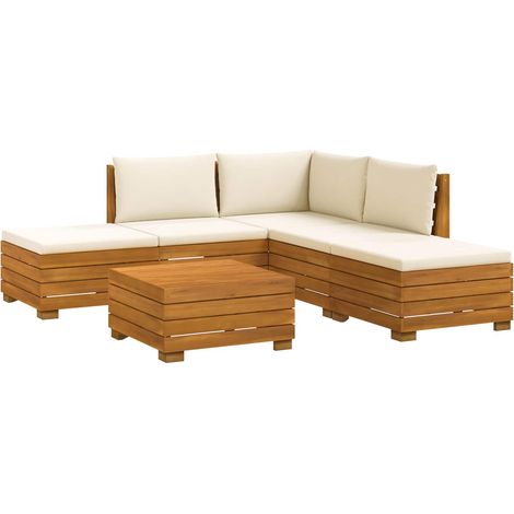 Maison Exclusive - Outdoor-Sofagarnitur mit Kissen 6 Stück Braun