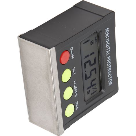 Inclinomètre électronique magnétique numérique haute précision à 4 boutons, niveau à bulle, rapporteur, équerre, boîte d'inclinaison (1/5)