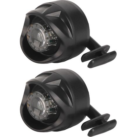 Set mit 2 Mini-Schuhlichtern für Outdoor-Sportarten, Wandern und Camping, mit eingebauter Knopfzellenbatterie, schwarz (1/4)