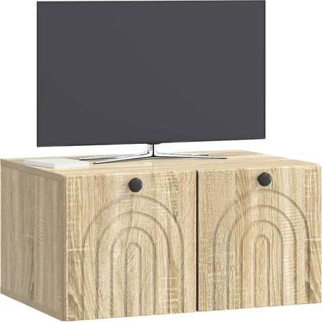 Maison Exclusive - Wandmontierter TV-Schrank Sonoma-Eiche 59,5 x