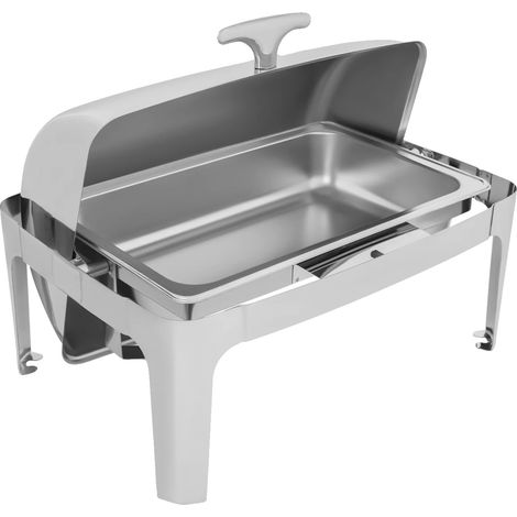 Réchaud, Double Compartiment, Construction en Acier Inoxydable, Argent (1/2)