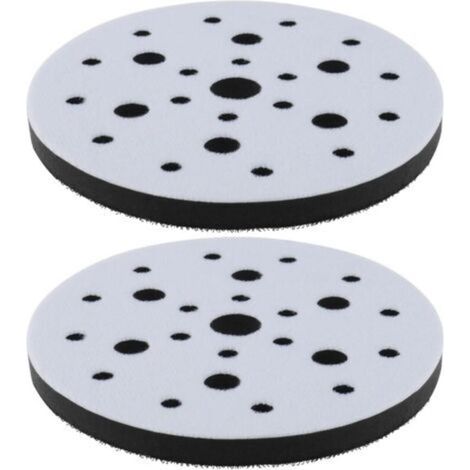Tampon Intermediaire - Espuma Poliuretano 150 mm - 25 Agujeros - Autoadhesivo - Para Disco Lijado y Pulido - Pack de 2 (1/5)