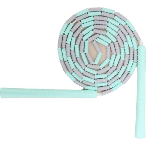 Corde à Sauter Perles - PVC Poids Léger - Poignées en Bambou - Ajustable - Pour Entraînement Intérieur/Extérieur - 1 Pièce (1/5)