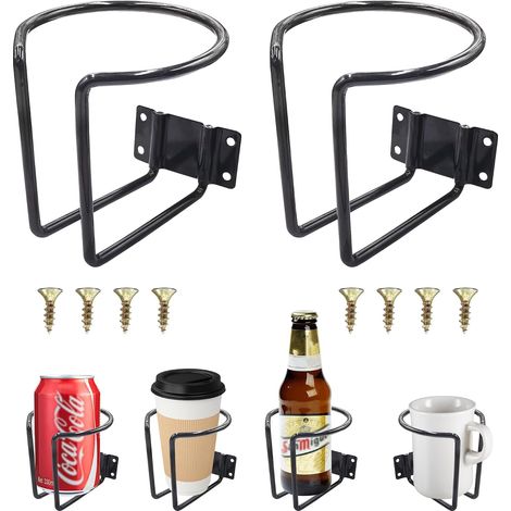 4x Porte-gobelets annulaires en acier inoxydable pour bateau et camping-car (1/5)