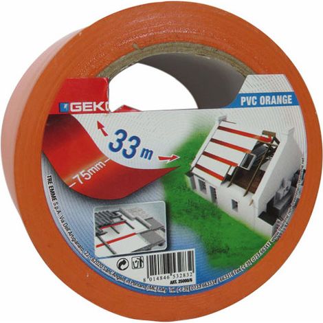 Adhésif pvc orange 75mmx33m