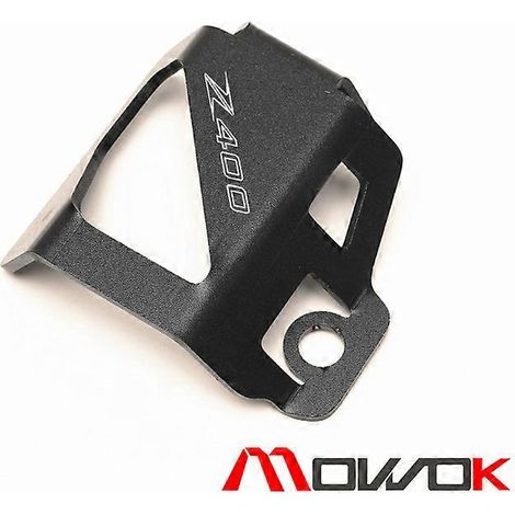 Ces accessoires moto sont compatibles avec la Kawasaki Ninja NINJA400 Z400 : cache de protection de pot d'huile arrière modifié en alliage d'aluminium (noir Z400). (1/5)