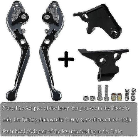 Leviers de frein et d'embrayage pliables et extensibles CNC en or et titane, logo laser unique pour Yamaha FZ8 2011 2012 2013 2014 2015 (A7 B1 C7 D1) (1/5)