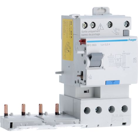BD 2xsort.4P 63A 300mA AC - BLOCS DIFFERENTIELS HAGER BFC863 (1/3)