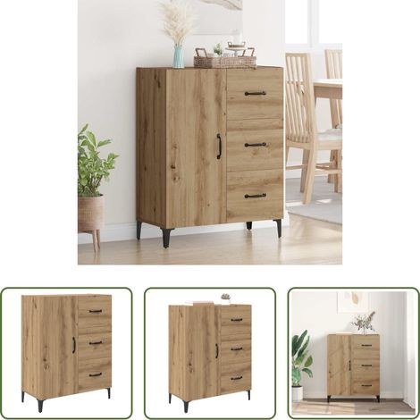 Holzwerkstoff - Sideboard Artisan-Eiche 69,5 x 34 x 90 cm Holzwerkstoff (1/5)