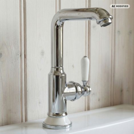 PaulGurkes Robinet de lavabo rétro, robinet de cuisine nostalgique, mitigeur vintage (1/4)