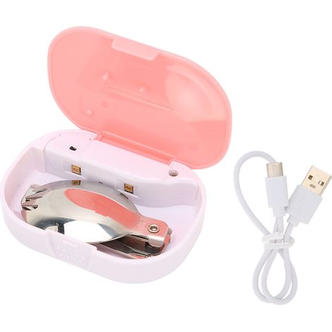 Lot UV portable pliable taille mini étui désinfectant cuillère rose charge USB arrêt auto sécurité santé lumière ultraviolette (1/5)