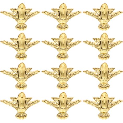 Lot de 12 Pieds en Alliage de Zinc Style Antique pour Boîte à Bijoux et Coffre en Bois, Support Stable et Protection des Sols pour Décoration Intérieure (1/5)