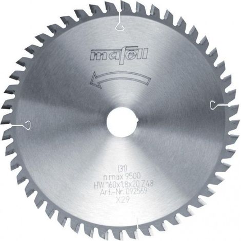 Mafell – Lame de scie au carbure 250mm – Pour bois dur et teck – Coupe nette sans éclat – 92569