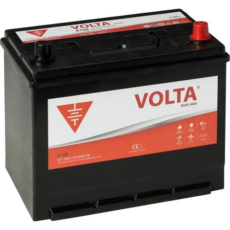 Batería de Coche 75Ah 600A EN Asia Volta A750D (1/3)
