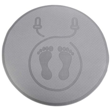Tapis de corde à sauter absorbant les chocs et insonorisant, tapis de yoga pour l'intérieur et l'extérieur, noir (1/4)