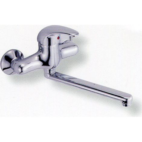 MISCELATORE LAVELLO CUCINA A MURO "ALBA" MAURER- OTTONE CROMATO