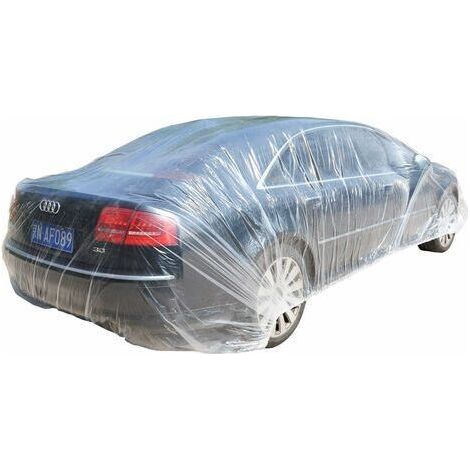 Plastic Car Cover Waterproof Protective Cover M (1/4)