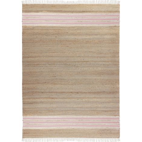 Teppich MIRZA Pastellrosa 160 x 230 cm Jute (1/5)