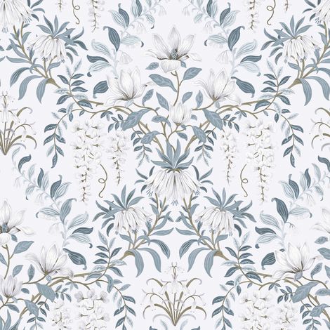 Laura Ashley Parterre Off Weiss & Seaspray Vliestapete - 10mx52cm (1/5)
