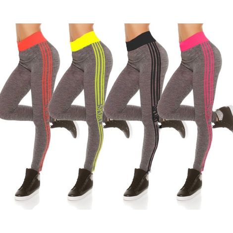 Trade Shop - SHAPING LEGGINGS FÜR FRAUEN EINHEITSGRÖSSE 40 BIS 48 FÜR SPORT UND GYMNASTIK F3802 - (1/5)