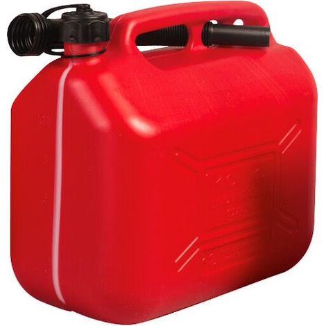 Maxter – Jerrican plastique 10 L – Polyéthylène haute densité – Bec verseur anti-refoulement – Niveau de carburant visible