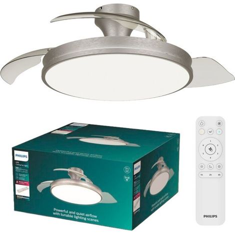 Ventilatore soffitto con luce led dimmerabile dc 48 cm philips - atldimnick