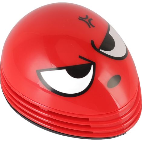 Balai de table mini cartoon rouge, aspirateur à poussière portable pour maison et bureau, nettoyeur de bureau compact (1/5)