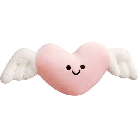 Coussin décoratif double face Deeceymbur Ange et Démon, rose, pour chambre ou salon (1/5)